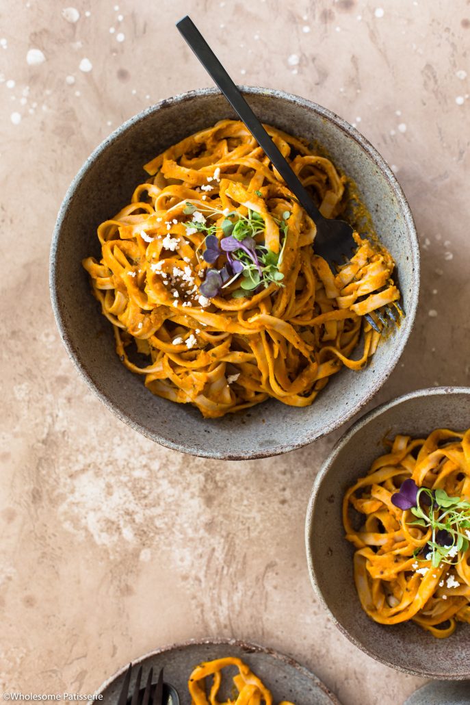 Pumpkin-fettuccine-pasta-dinner-spaghetti-easy-vegan-vegetarian-gluten-free-weekly