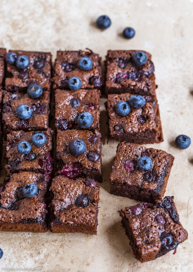 Blueberry-chocolate-brownies-gluten-free-brownies-baking-under-10-ingredients-healthy-vegetarian