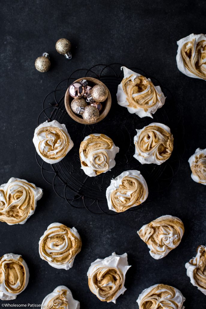 Caramel-swirl-meringues-christmas-meringue-holiday-baking-festive-homemade-kids