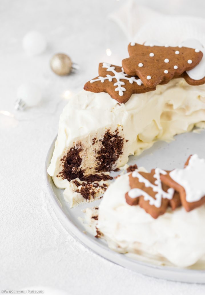 Chocolate-ripple-cake-with-brandy-cream-gingerbread-cookies-christmas-cake-holiday-cake-kids