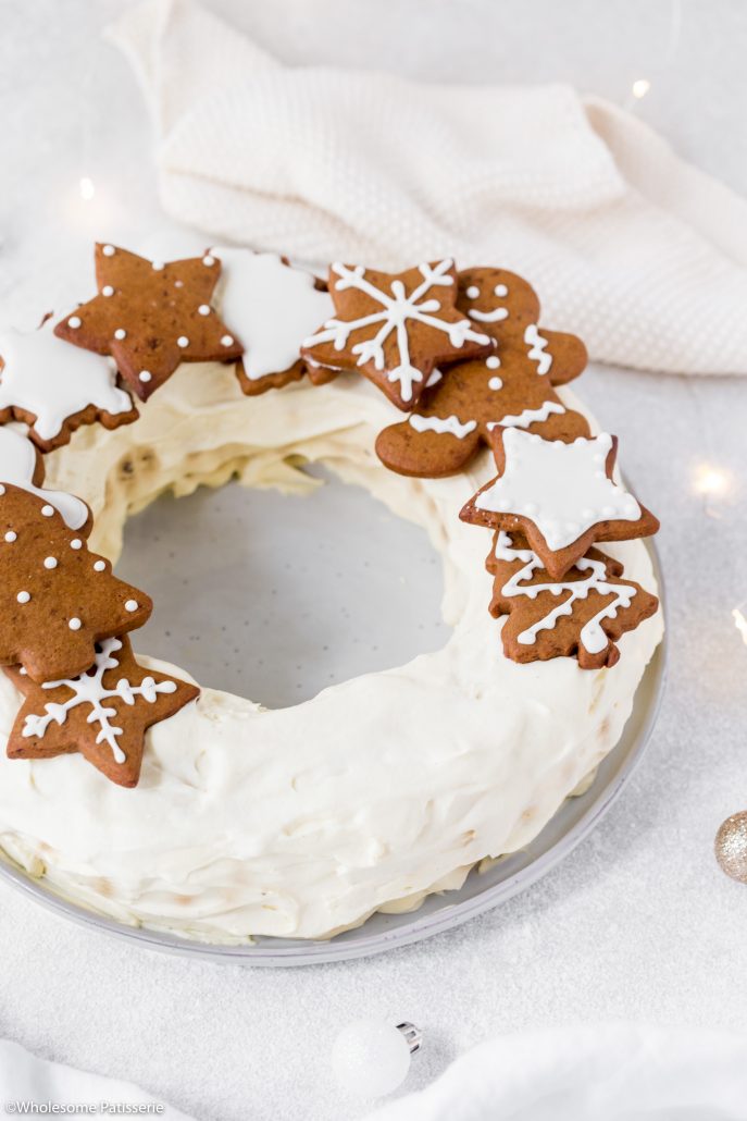Chocolate-ripple-cake-with-brandy-cream-gingerbread-cookies-christmas-cake-holiday-cake