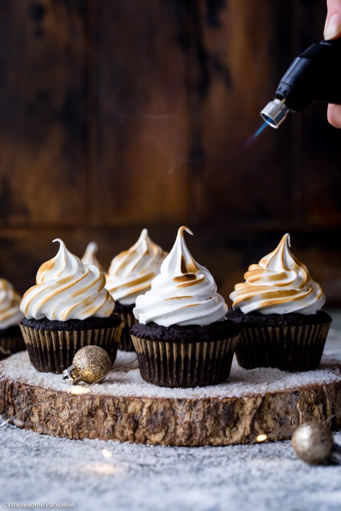 Peppermint-chocolate-meringue-cupcakes-gluten-free-cupcakes-christmas-cupcakes-holiday-baking-festive-delicious