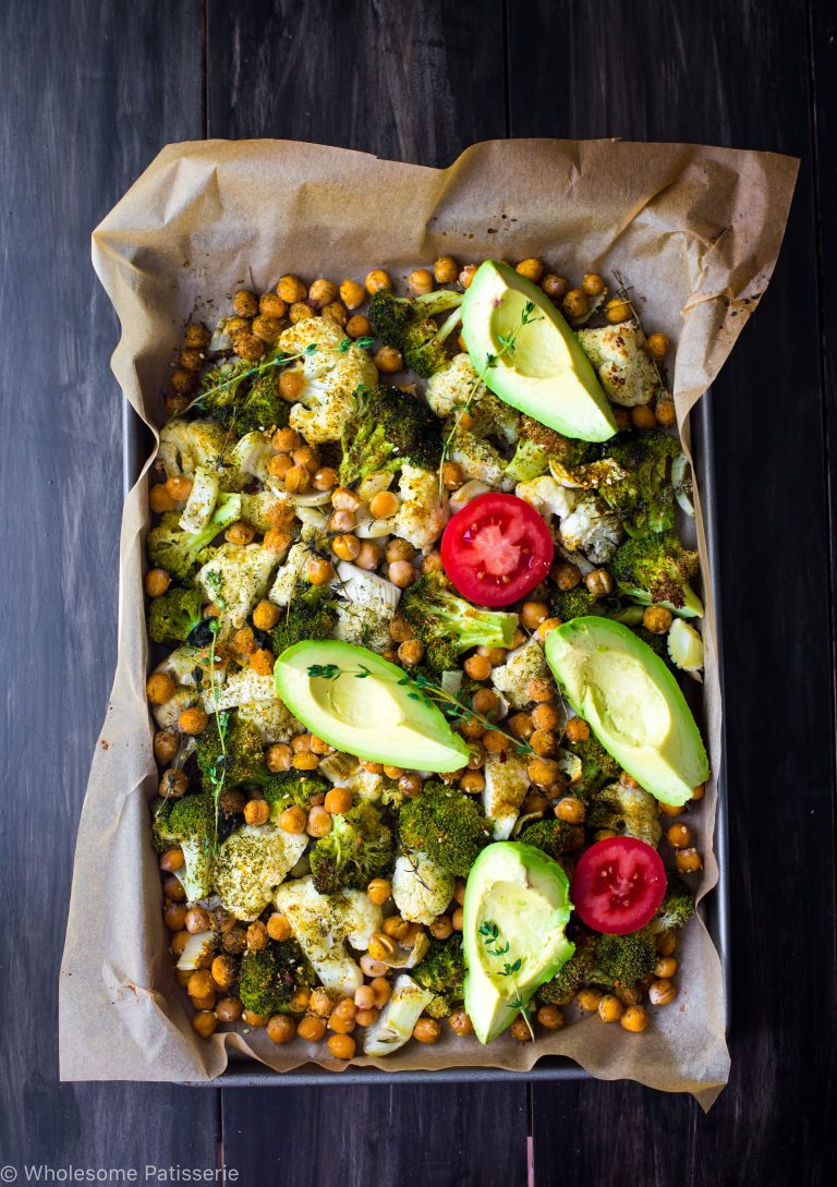 Super Green Roasted Sheet Pan Vegetable Salad