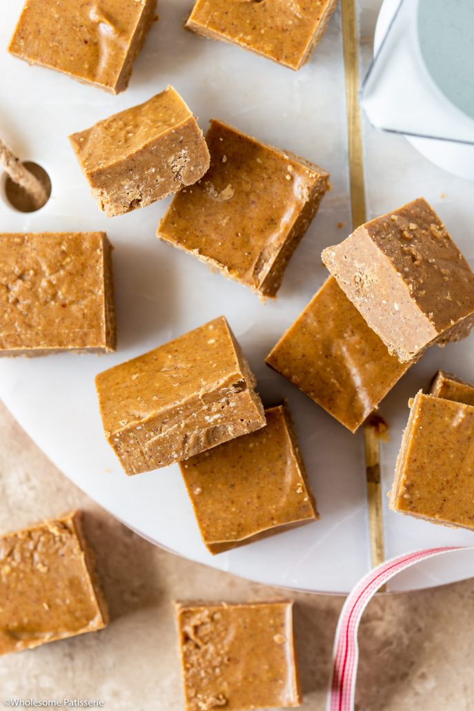 Gingerbread Fudge! Holiday inspired sweet treat that’s made in one bowl using 7-ingredients! Infused with the classic gingerbread spices including molasses! 