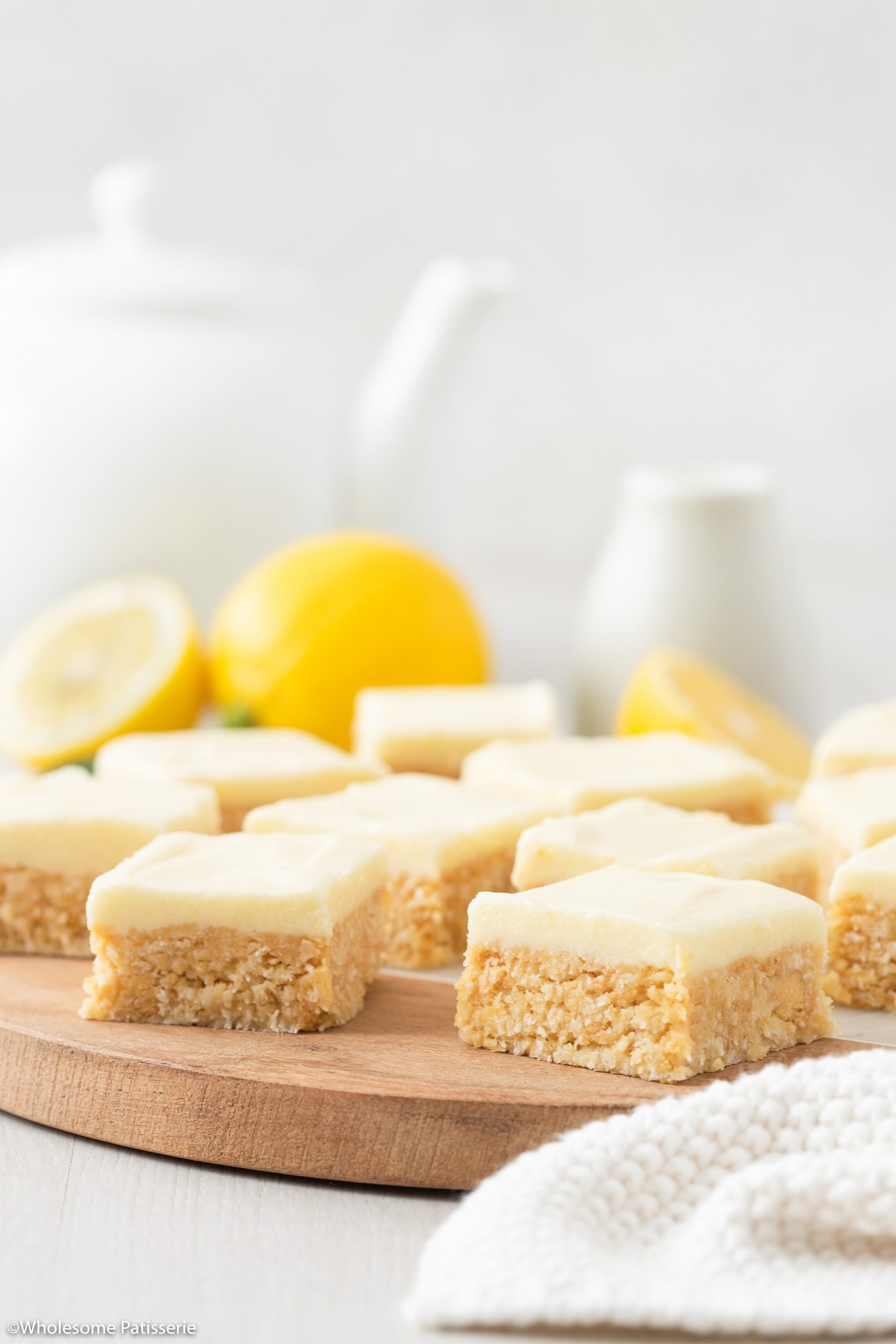 Side image of this no-bake lemon slice
