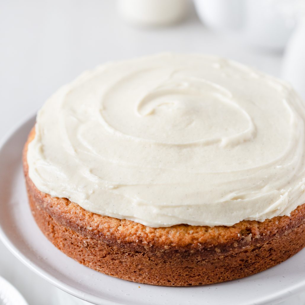 Basic Vanilla Cake! A simple yet flavoursome vanilla butter cake that is created in one bowl. Paired with a fluffy vanilla infused buttercream frosting. Consider this your go-to basic vanilla cake recipe that can be dressed up with different flavoured frostings of your choice.