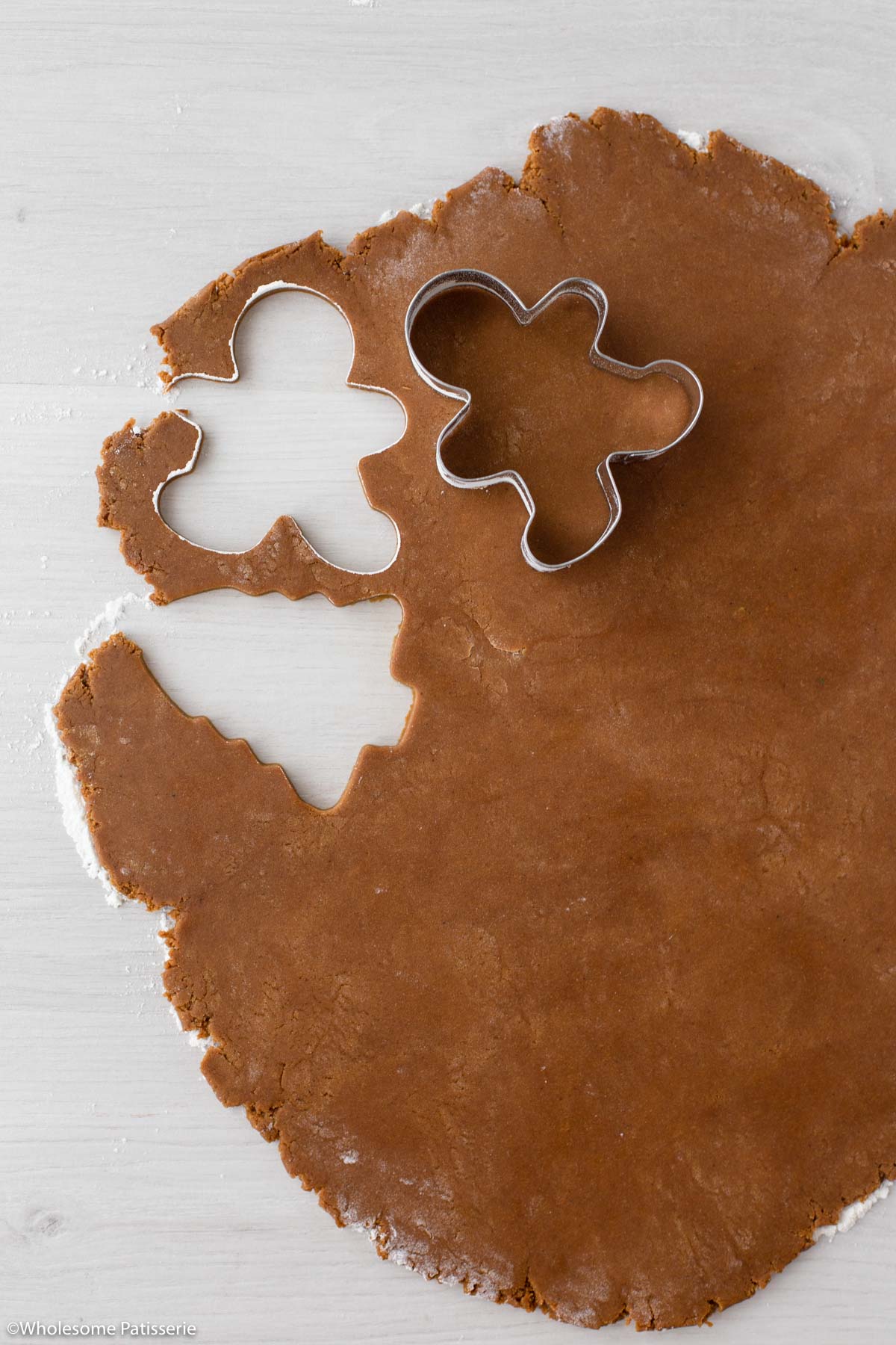 Cutting out the cookie shapes