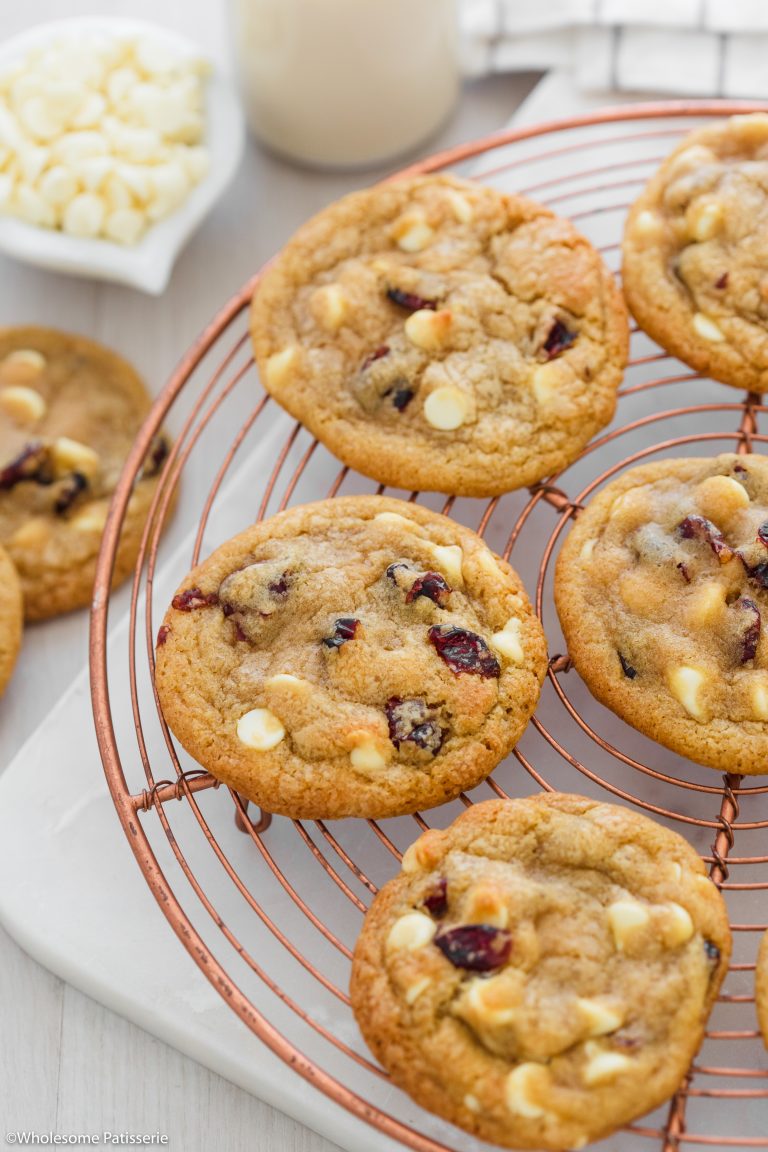Soft Cranberry White Chocolate Chip Cookies