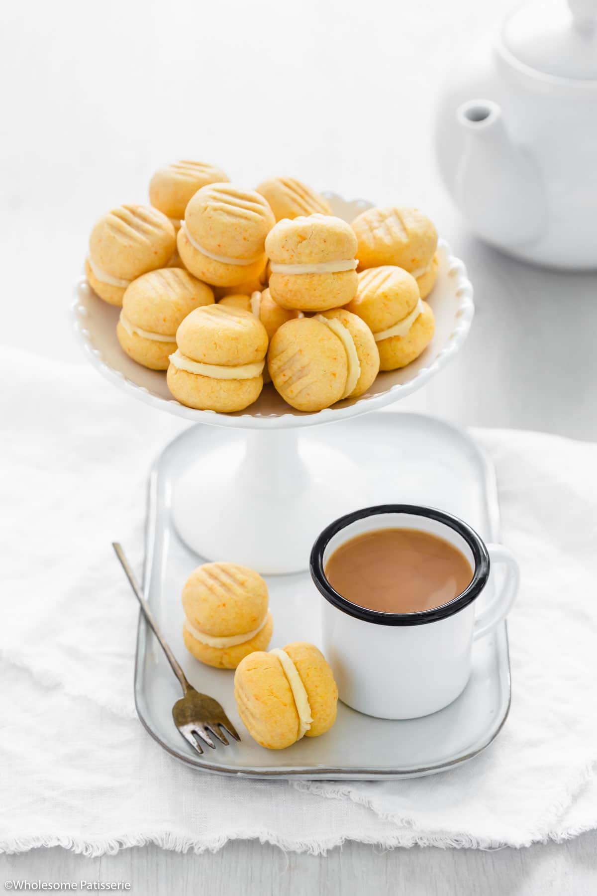 Biscuits together with tea