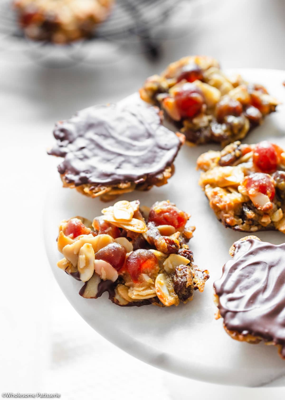 Close up image of baked florentines