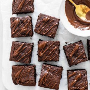 Featured image for vegan fudgy brownies