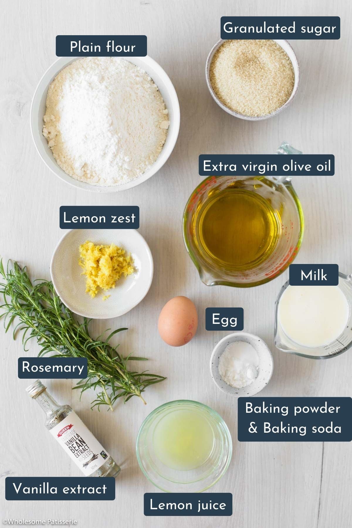 Ingredients needed to make this cake