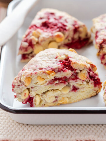 How to make raspberry white chocolate scones