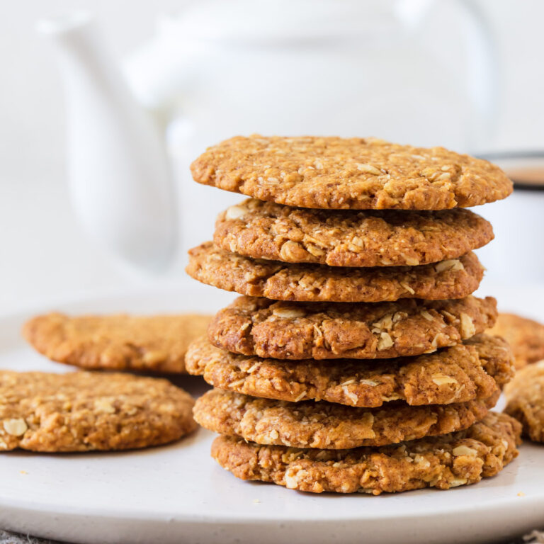 Crunchy Healthy Anzac Biscuits