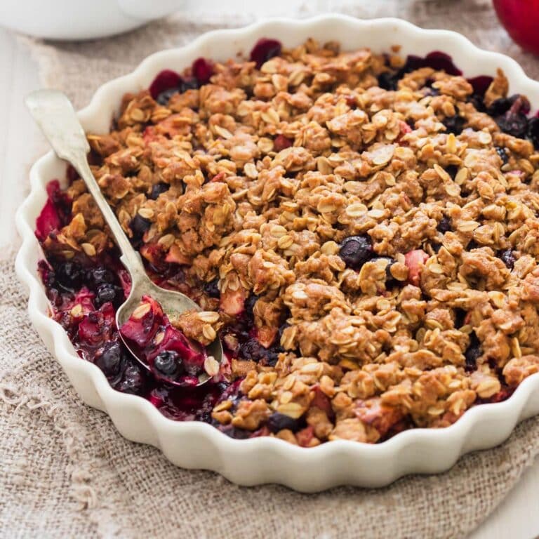 Blueberry and Apple Crumble
