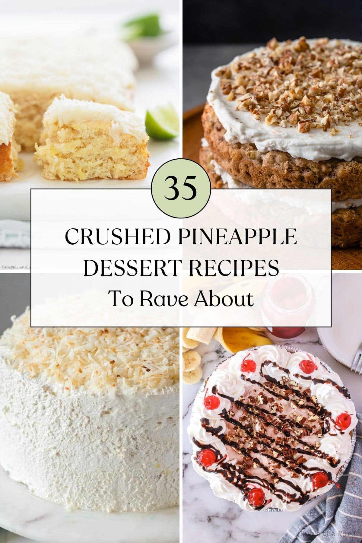 35 crushed pineapple dessert recipes.