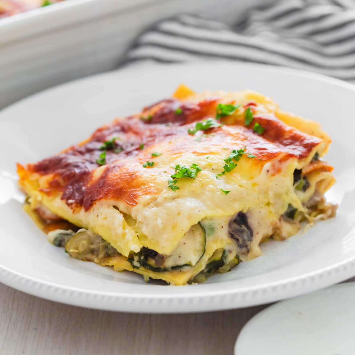 Dairy Free Vegetable Lasagna with White Sauce - Wholesome Patisserie