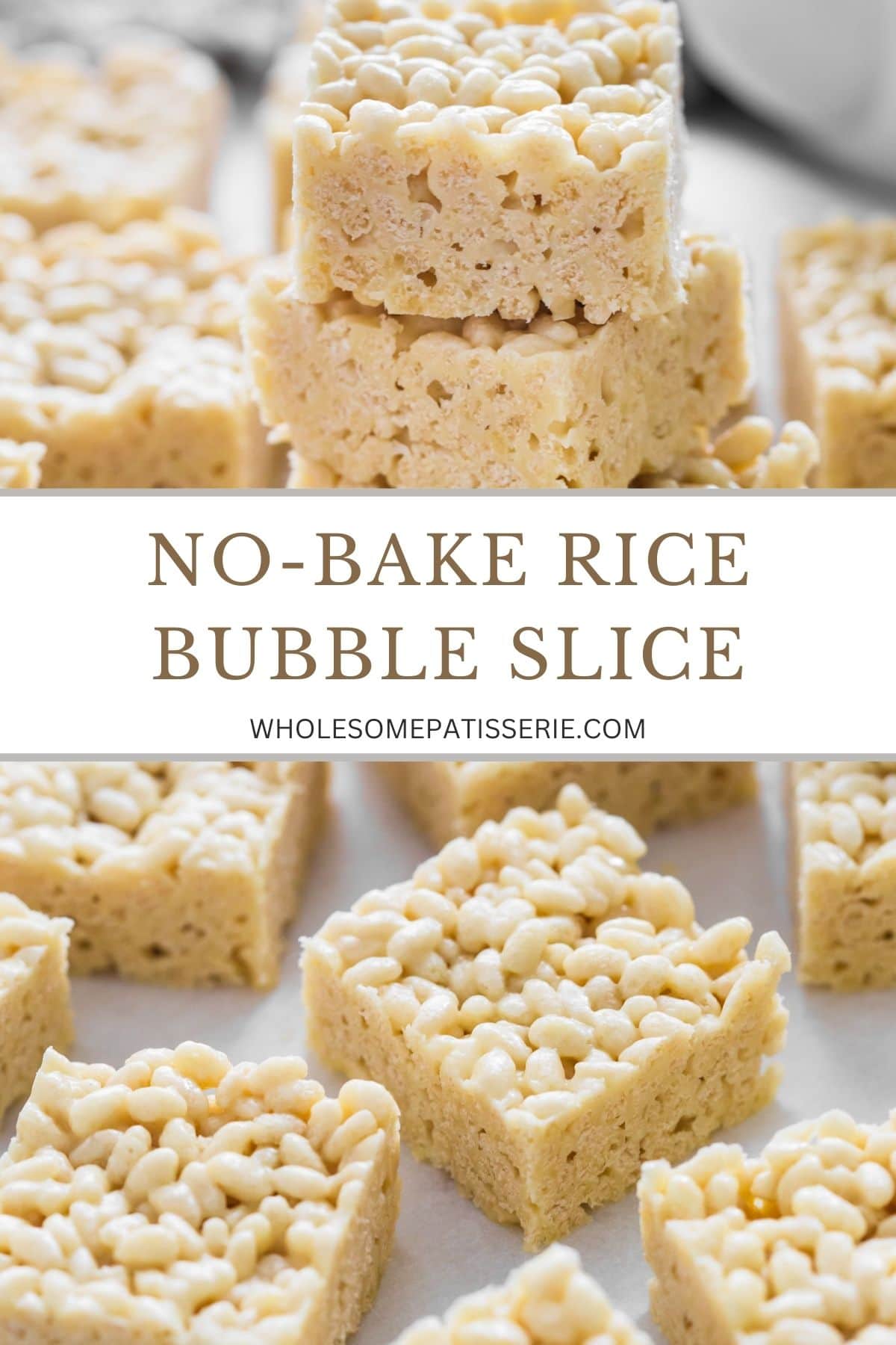 white chocolate rice bubble slice.