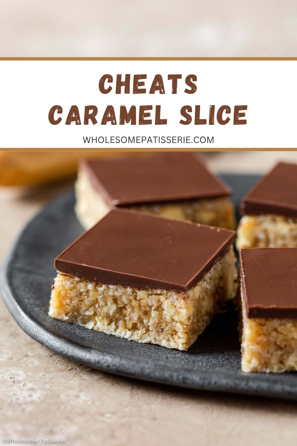 cheats caramel slice.