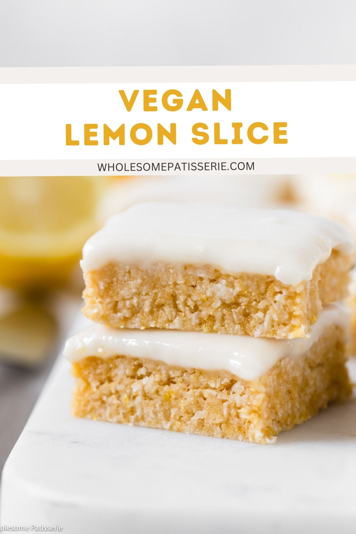 vegan lemon slice.