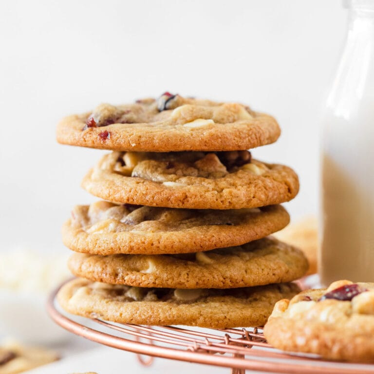 White Chocolate Chip Cookies with Cranberries