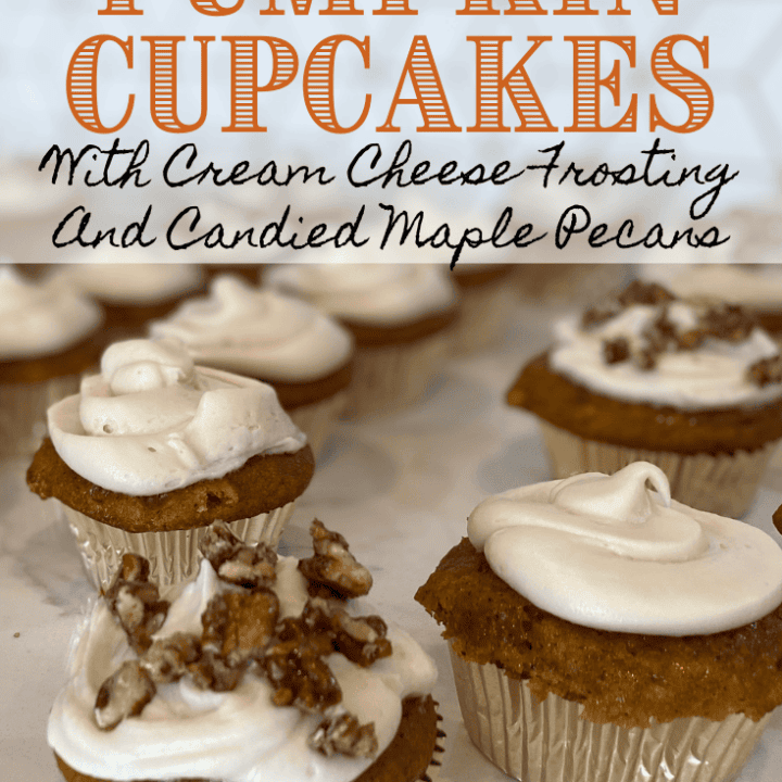 Image for Moist Pumpkin Cupcakes with Cream Cheese Frosting, Easy 1 Bowl Recipe