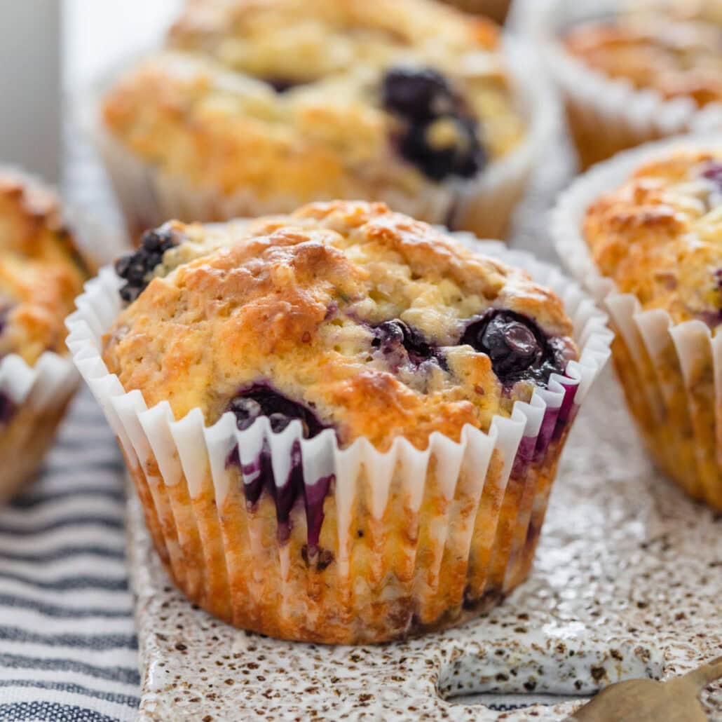 Baked easy blueberry muffins.
