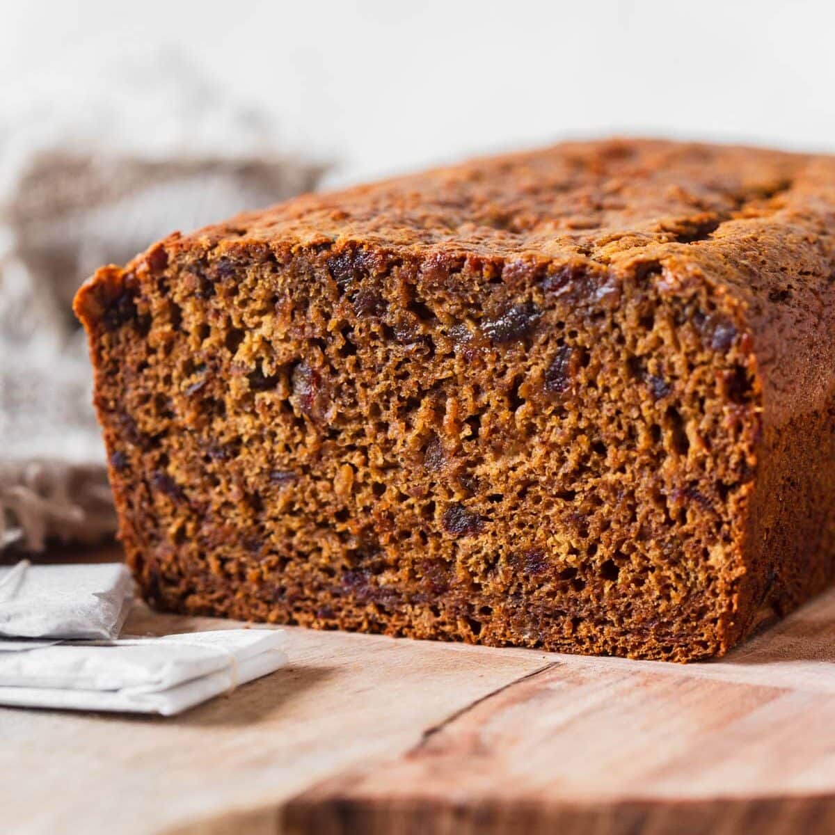 Black tea steeped loaf with dates.